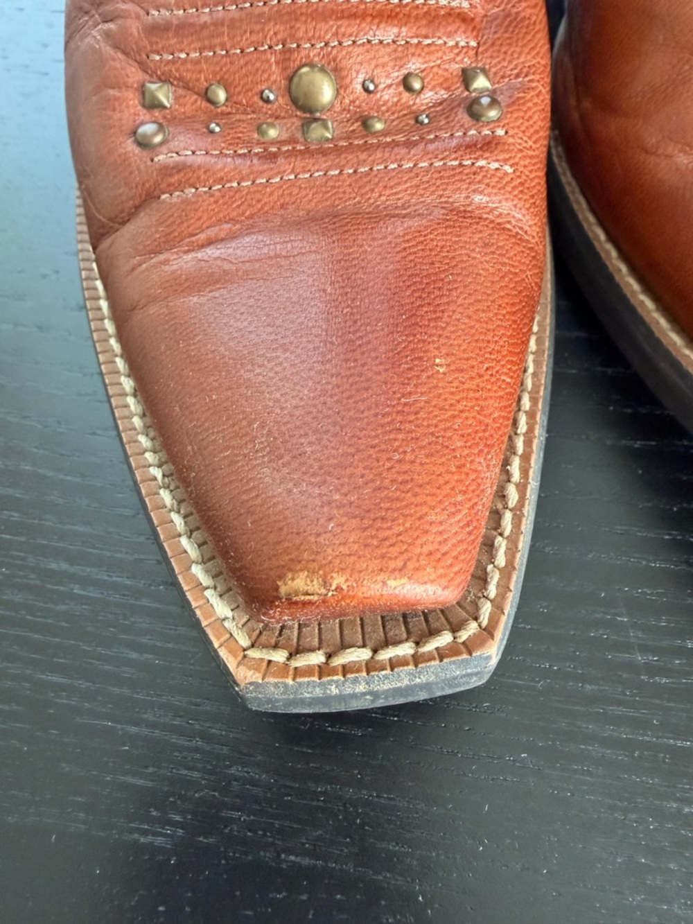 Ariat Brown Studded Western Heeled Boots 10012913 - Picture 7 of 11
